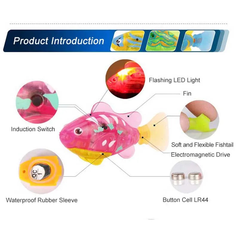 Electronic Pet Fish Bath Toys for Children Kids Bathtub Battery Powered Swim Fishing Tank Decoration