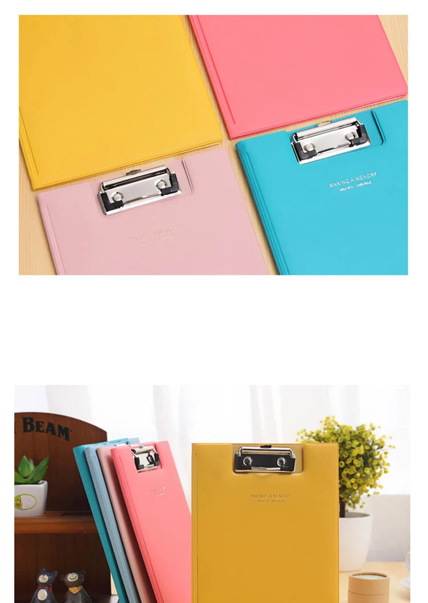 Waterproof A5 PU File Clipboard Flip Folder Contract Folder Student Writing Pad