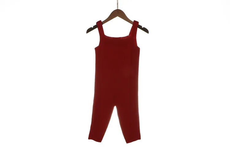 Children Kids Overalls Harem Pants Boys Girls Pocket Knitted Overalls Jumpsuits Baby Clothing Jumpsuits Girls Overall