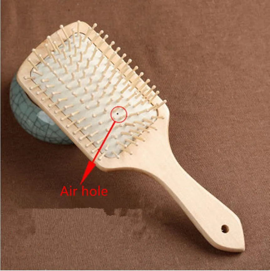 1PC  Wood Comb Professional Healthy Paddle Cushion Hair Loss Massage Brush Hairbrush Comb Scalp Hair Care Healthy bamboo comb