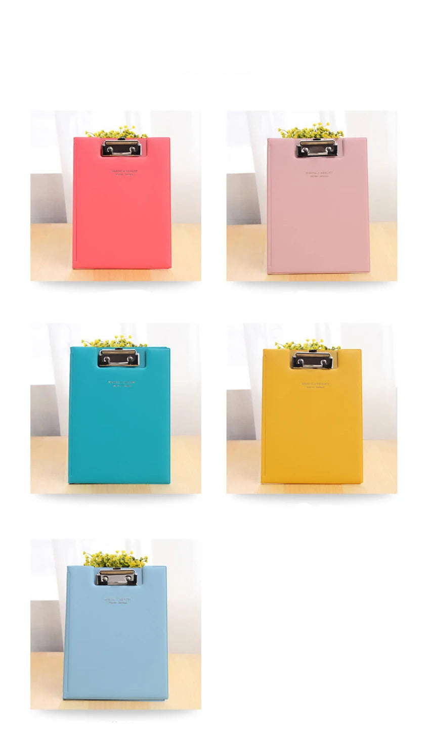 Waterproof A5 PU File Clipboard Flip Folder Contract Folder Student Writing Pad