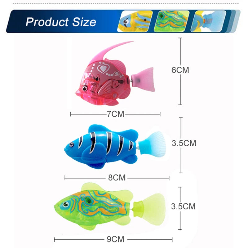 Electronic Pet Fish Bath Toys for Children Kids Bathtub Battery Powered Swim Fishing Tank Decoration