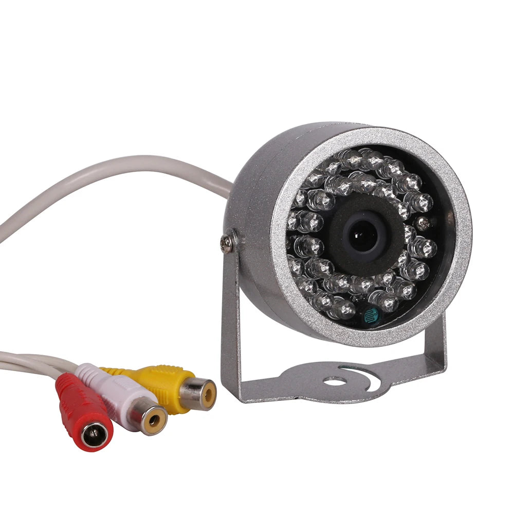 AZISHN CMOS 700TVL With Audio surveillance 30 LED  night vision Security Outdoor Color metal shell Waterproof CCTV Camera