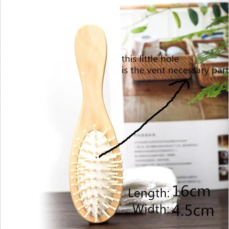 1PC  Wood Comb Professional Healthy Paddle Cushion Hair Loss Massage Brush Hairbrush Comb Scalp Hair Care Healthy bamboo comb