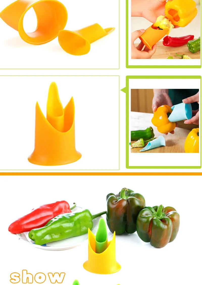 One Set Nordic Creative Kitchen Gadgets Chili Tomato Corers Fruit & Vegetable Pepper Corer Home Restaurant Hotel Cooking Tools