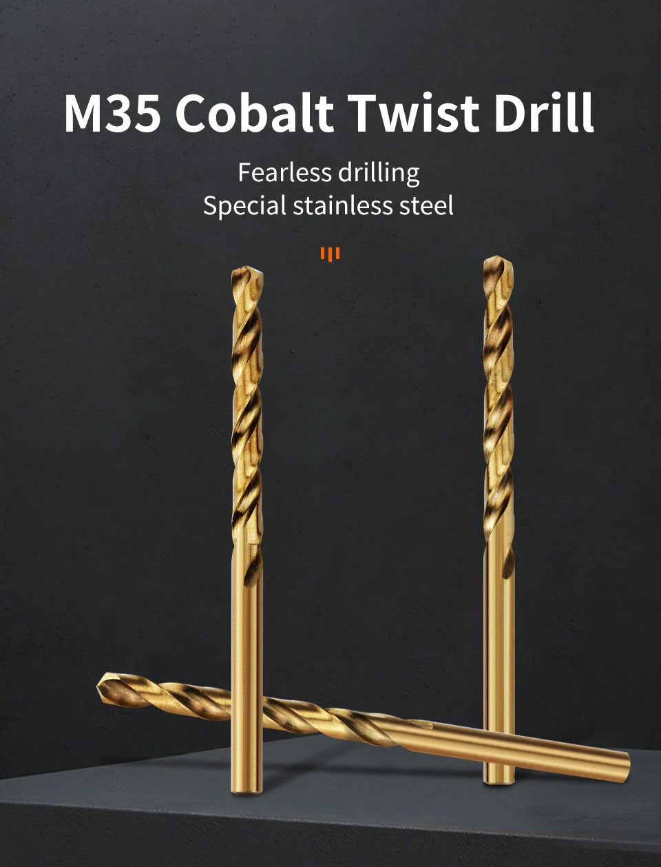 Cobalt Steel Twist Drill Bit M35 Stainless Steel Tool Set Titanium Metal Drills For Metal Stainless Steel Drilling