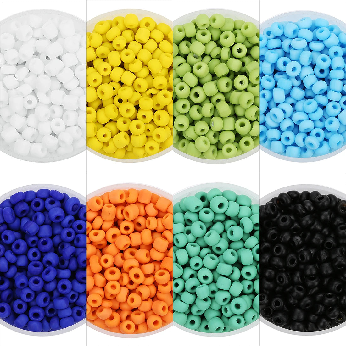 500pcs/Lot 4mm Matte Pure Color Czech Glass Seed Beads For Jewelry Making Loose Beads DIY Bracelet For Kids