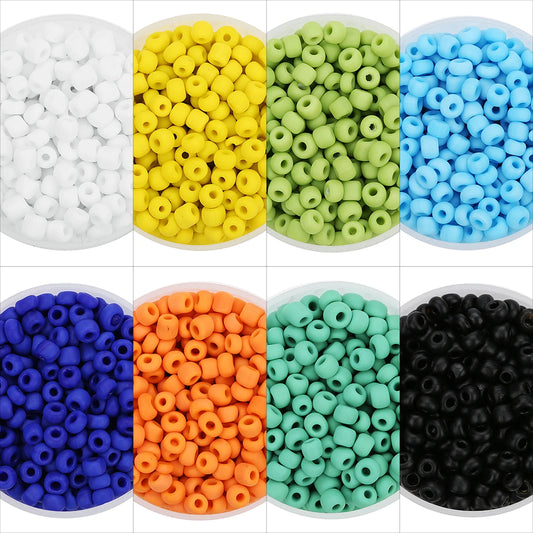 500pcs/Lot 4mm Matte Pure Color Czech Glass Seed Beads For Jewelry Making Loose Beads DIY Bracelet For Kids