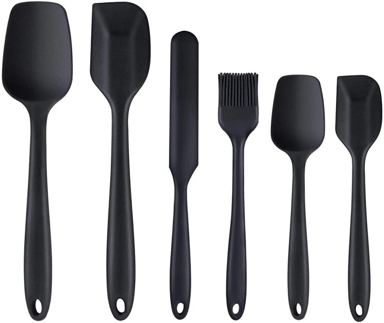 6 Piece Silicone Spatula Set Non-Stick Heat-Resistant Spatulas Turner for Cooking Baking Mixing Baking Tools KC0320