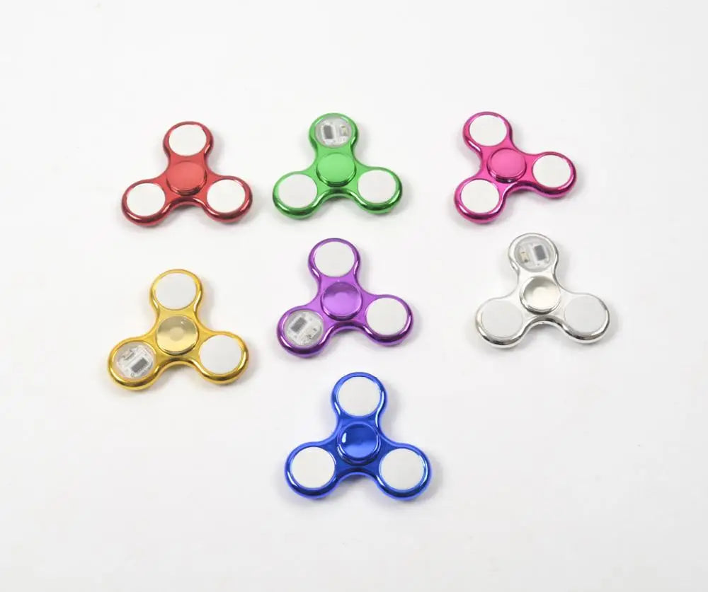 Random color Multi-styling colorful Luminous Fidget Spinner Stress Relief Toy