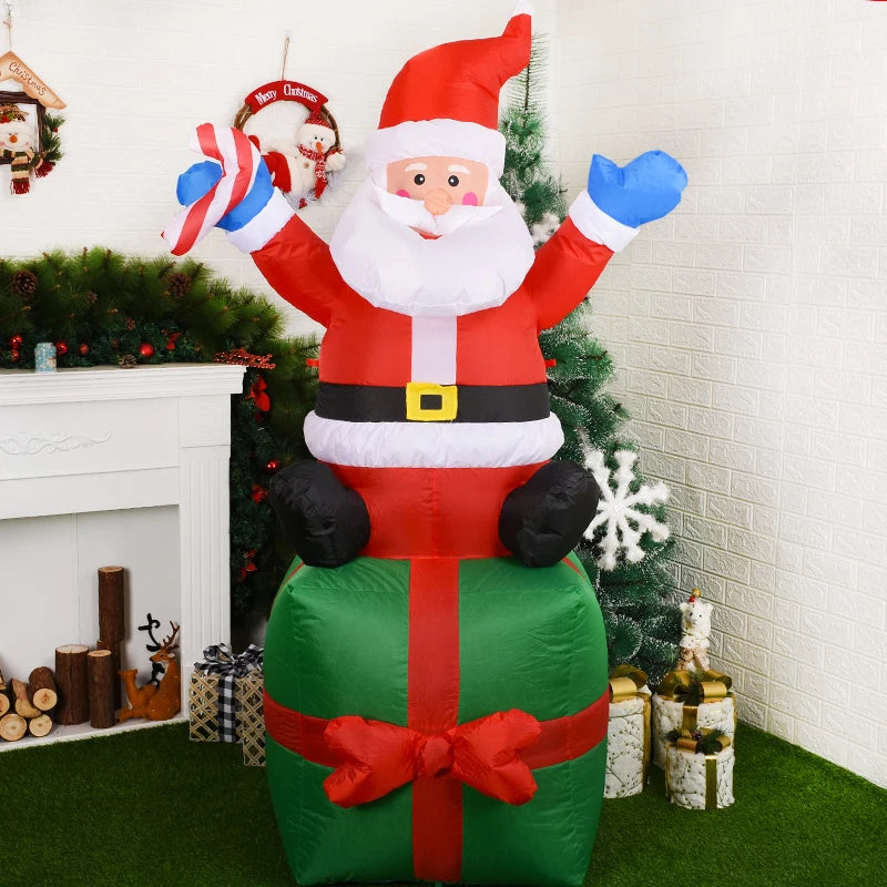 Christmas Decorations 1.8m Motorcycle Santa Claus Christmas inflatable