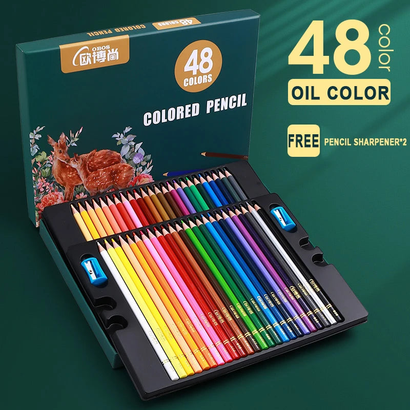 48/72/120/150/200 Professional Oil Color Pencil Set Watercolor Drawing colored pencils  with Storage Bag coloured pencils kids