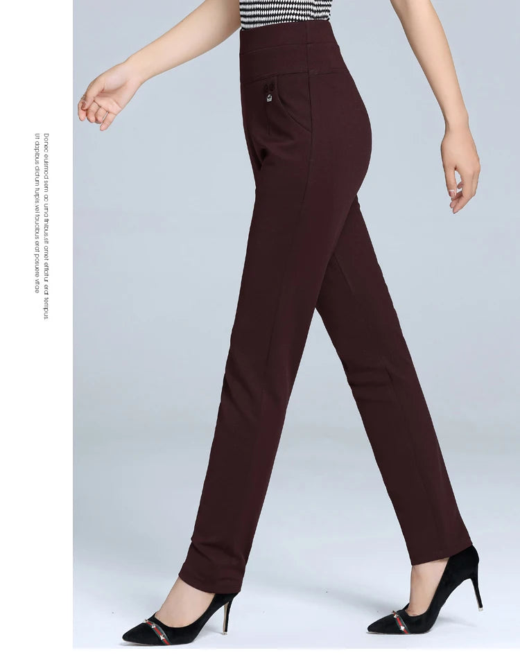 Women Pants Straight Pants Slim Casual Female Stretch Trousers black fashion Jeans office Trousers  joggers