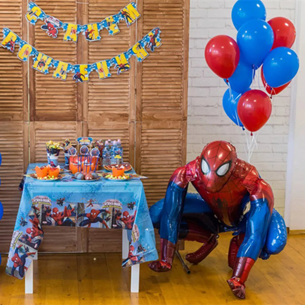 Big 3D Spiderman Iron Man Hero Aluminum Foil Balloons Birthday Party Decorations Kids Cartoon Baby Shower Supplies