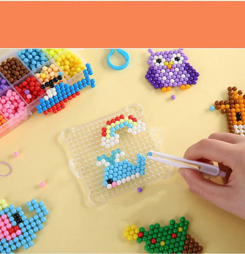 6000pcs 24 colors Refill Beads puzzle Crystal DIY water spray beads set ball games 3D handmade magic toys for children Toy