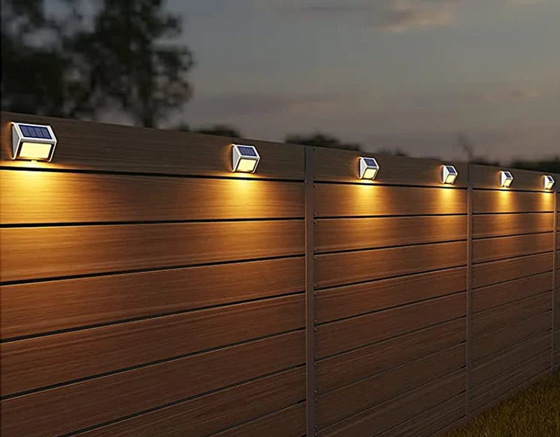 Solar Powered LED Lights Outdoor Street Waterproof Wall Lights For Yard Garden Patio FenceS