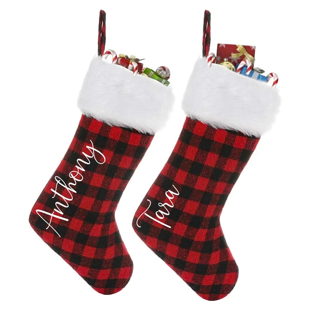 Personalized Holiday Stocking Name Stockings Customized Christmas Gift Kids Gift Family Home Decor Xmas Gift