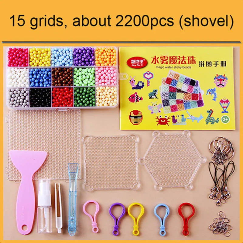 6000pcs 24 colors Refill Beads puzzle Crystal DIY water spray beads set ball games 3D handmade magic toys for children Toy