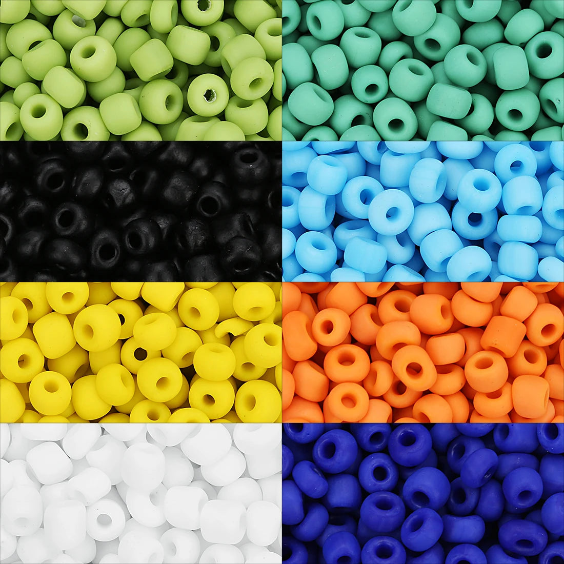 500pcs/Lot 4mm Matte Pure Color Czech Glass Seed Beads For Jewelry Making Loose Beads DIY Bracelet For Kids