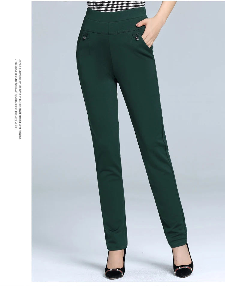 Women Pants Straight Pants Slim Casual Female Stretch Trousers black fashion Jeans office Trousers  joggers