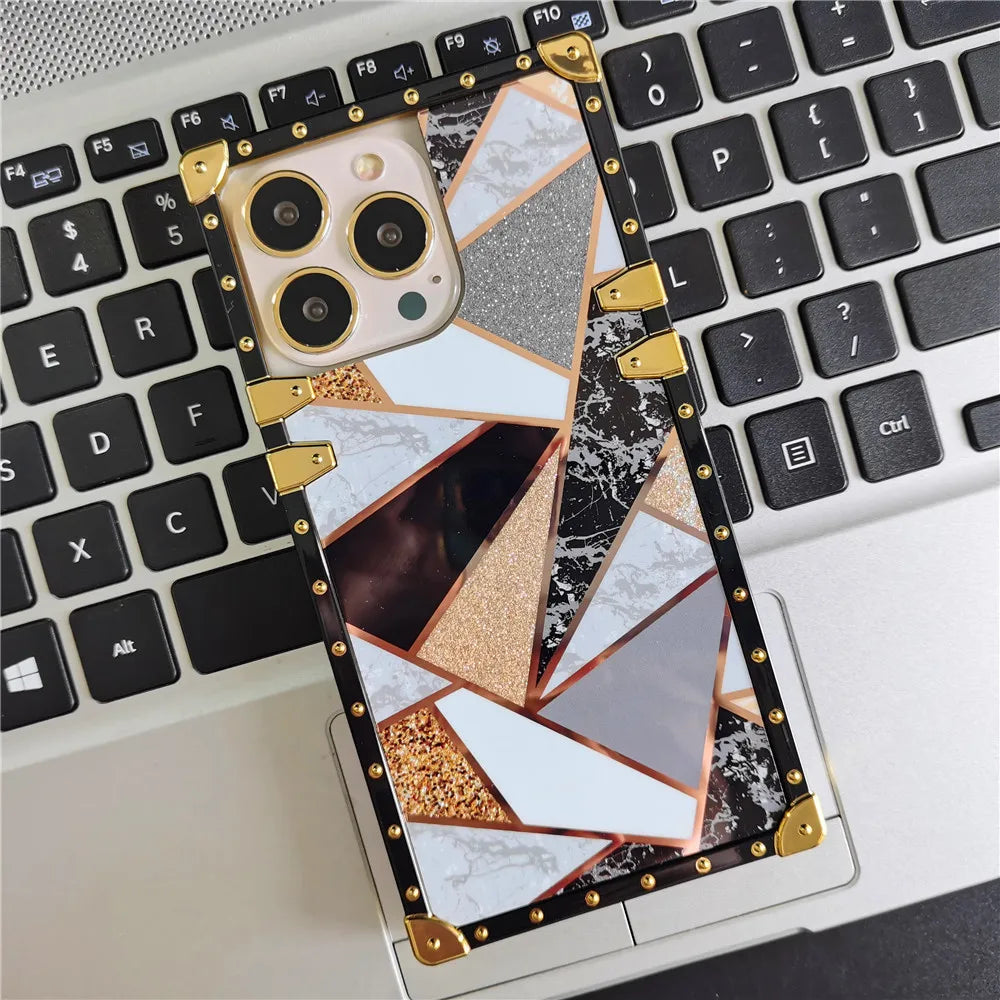 Gold Splicing Woman Cover Phone Case for Samsung Galaxy A15 A25 A35 A55 A54 A14 A52 A72 A34 A32 A13 A53 A33 A23