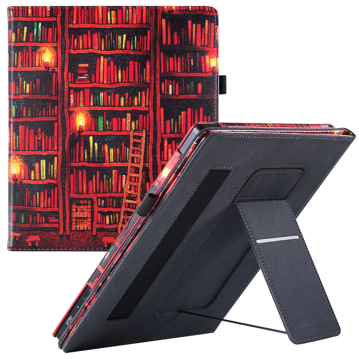 Stand Case for Kobo Elipsa/All-New Kobo Elipsa 2E - Premium PU Leather Sleeve Cover with Hand Strap and Auto Sleep/Wake