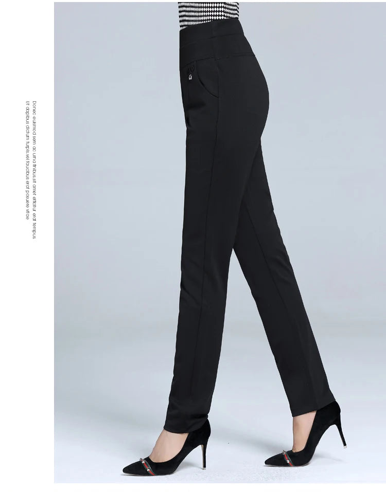 Women Pants Straight Pants Slim Casual Female Stretch Trousers black fashion Jeans office Trousers  joggers