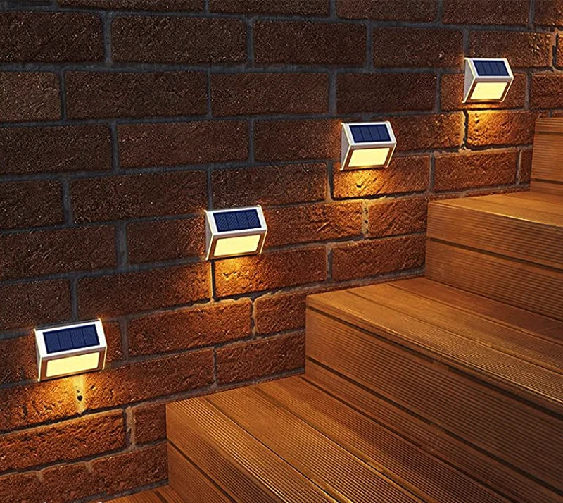 Solar Powered LED Lights Outdoor Street Waterproof Wall Lights For Yard Garden Patio FenceS