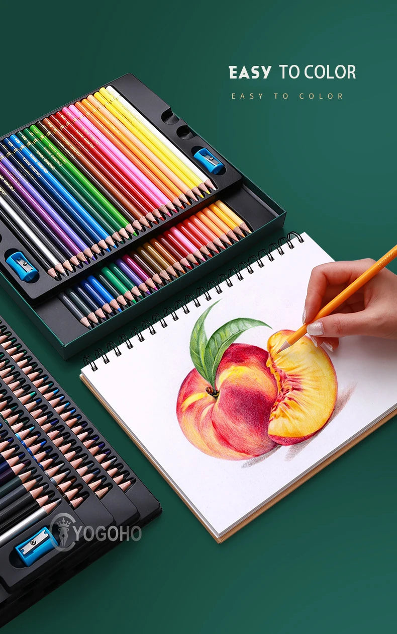 48/72/120/150/200 Professional Oil Color Pencil Set Watercolor Drawing colored pencils  with Storage Bag coloured pencils kids