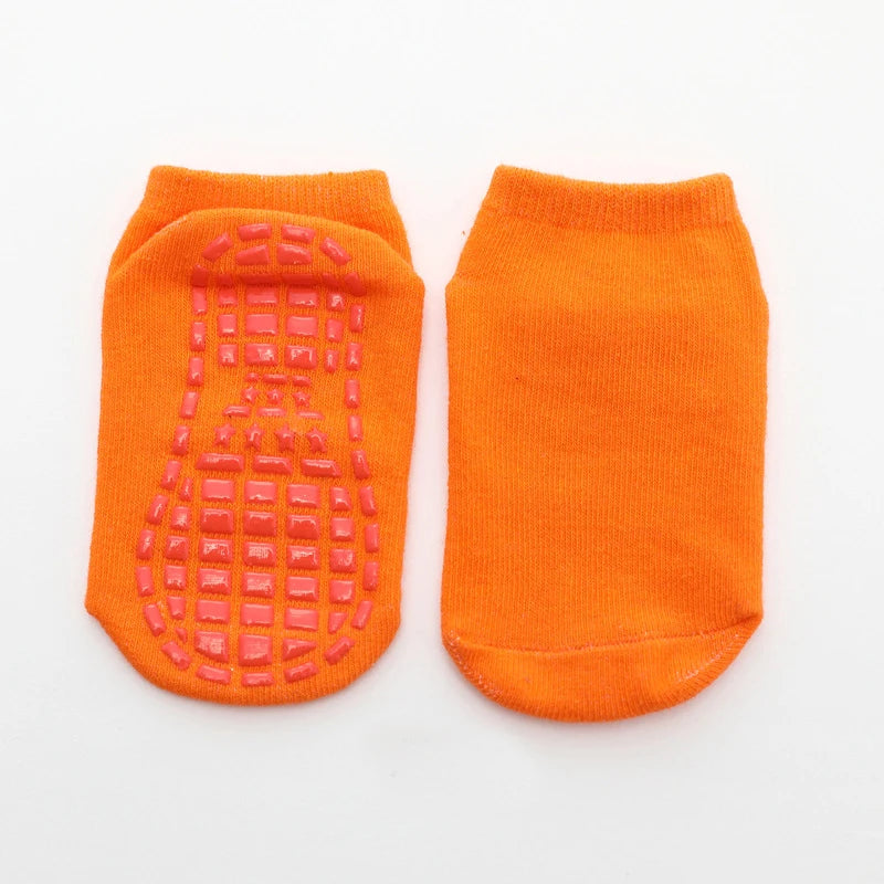 Breathable Non-slip Baby Floor Socks Boys Girls Socks Home Kids Children Trampoline yoga Socks Cotton Candy Color Ankle Socks