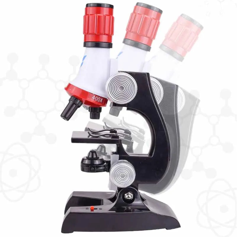 ZK30 New Microscope Kit Lab LED 100/400/1200X/1600X Home School Educational Toy Gift Refined Biological Microscope For Kid Child