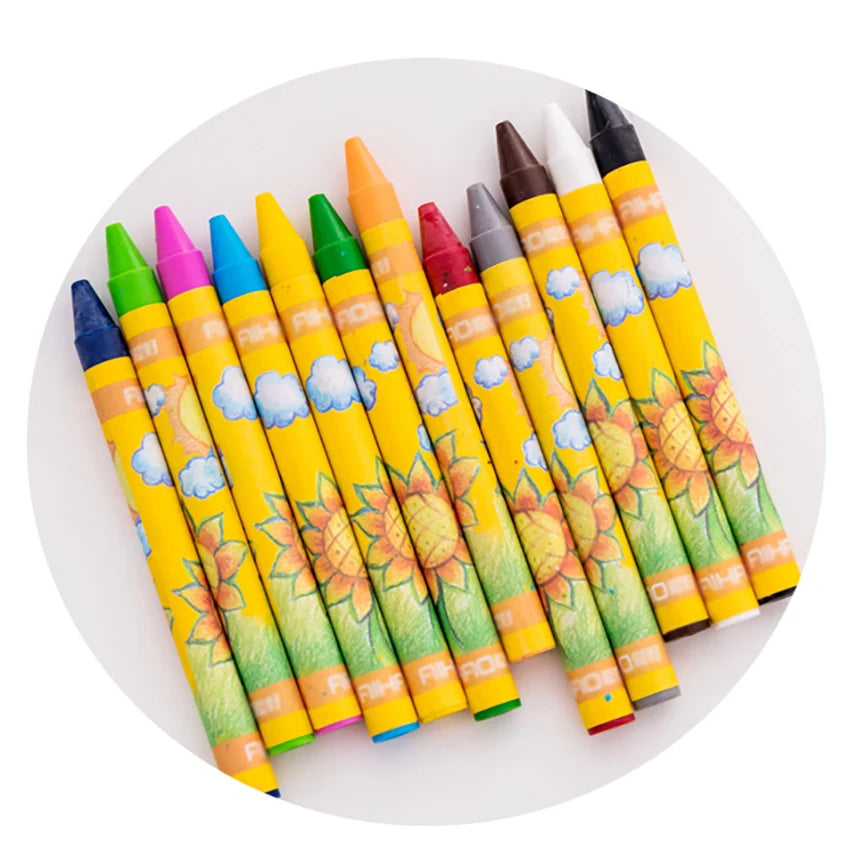 Crayons Creative Cartoon Drawing Non-Toxic Oil Pastel Pencils Art Supplies Student Crayon