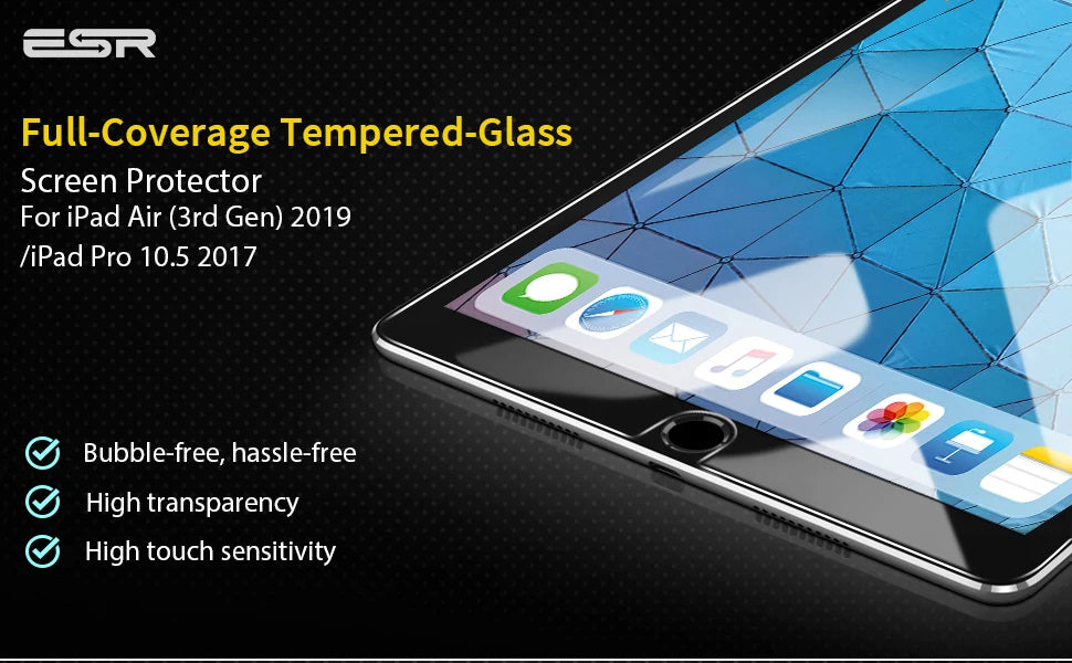 Tempered Glass for iPad Pro 12.9/11/10.5/9.7 Inch 2021 2020 2018 2019 iPad Mini 6/5/4 Air 4 3 iPad 9th 8th Screen Protector