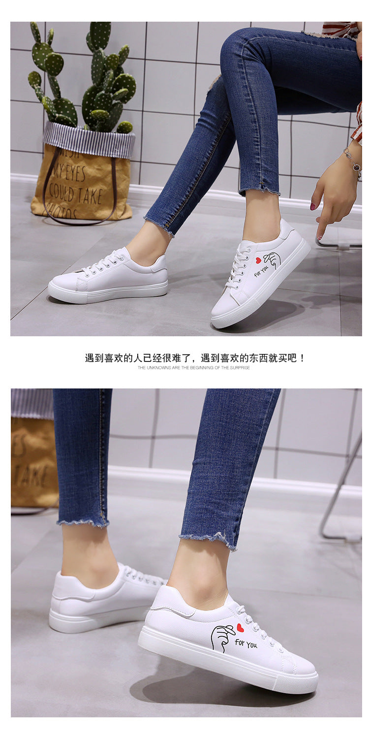 Women  Fashion Lace-up Sneakers Woman Casual Shoes Printed Summer Women's