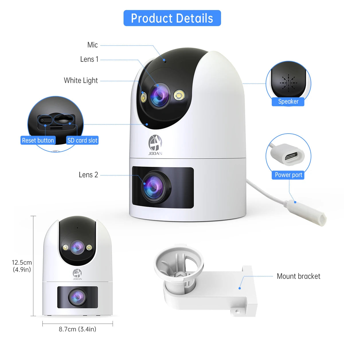 10MP 6MP PTZ WIFI Camera Outdoor Dual Lens Dual Screen IP Camera AI Tracking Security Protection CCTV Surveillance Camera