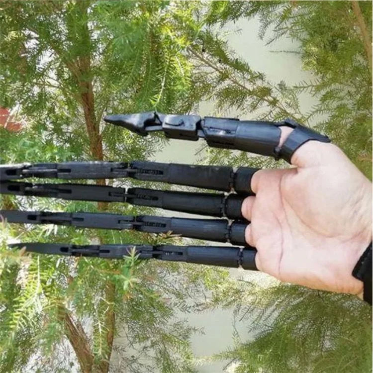 Halloween Articulated Fingers Scarry Fake Fingers Skeleton Hands Realistic Horror Ghost Claw Props Cosplay Gear Finger Glove