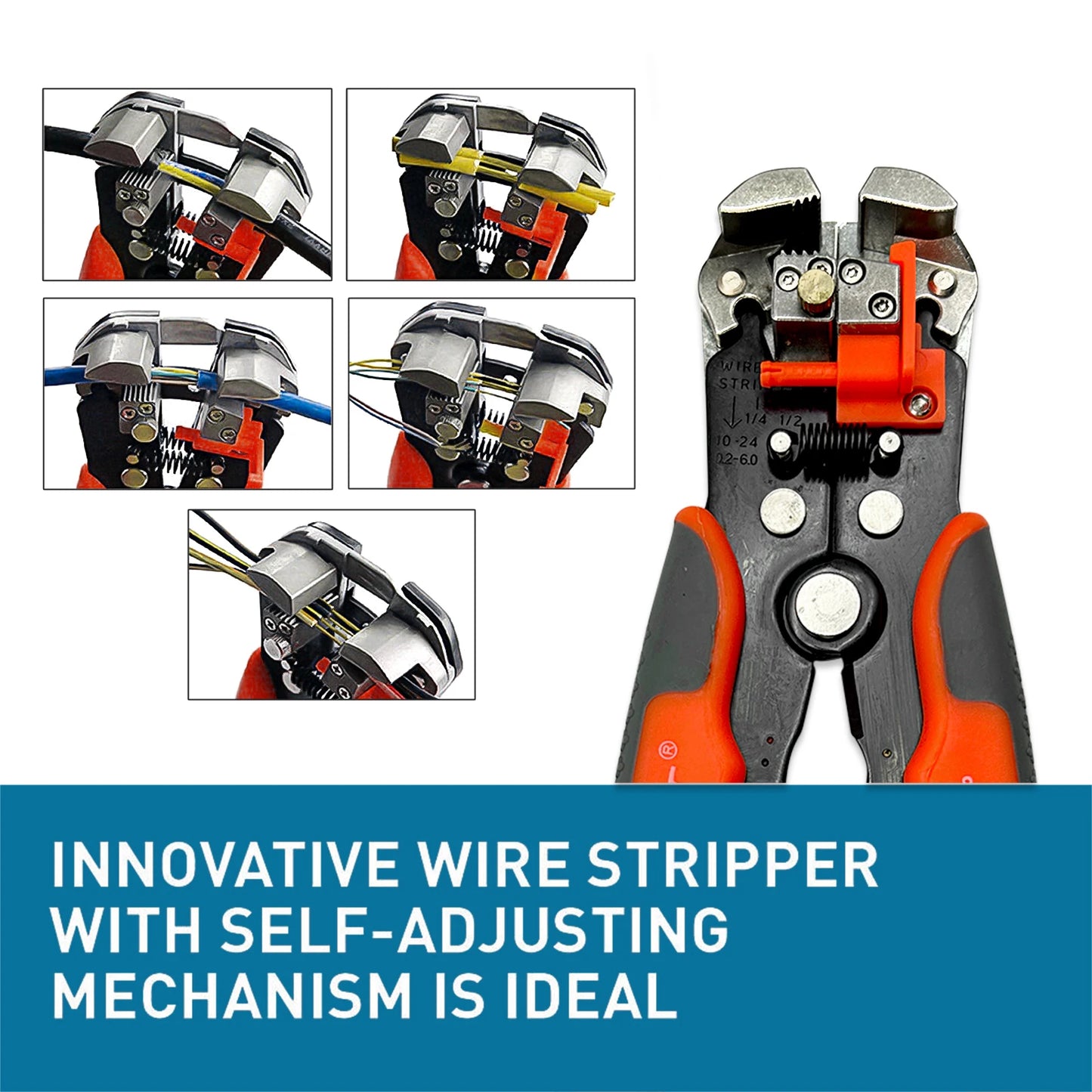 Professional Electrician Wire Tool Cable Wire Stripper Cutter Crimper Automatic Crimping Stripping Plier