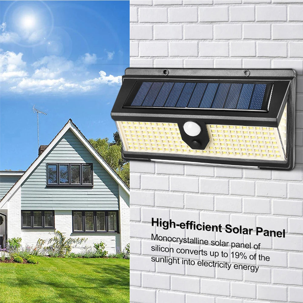 1/2/3Pcs Solar Wall Lights 190LED Outdoor Solar wall Lamp PIR Motion Sensor Solar Street Lamp Waterproof garden wall light