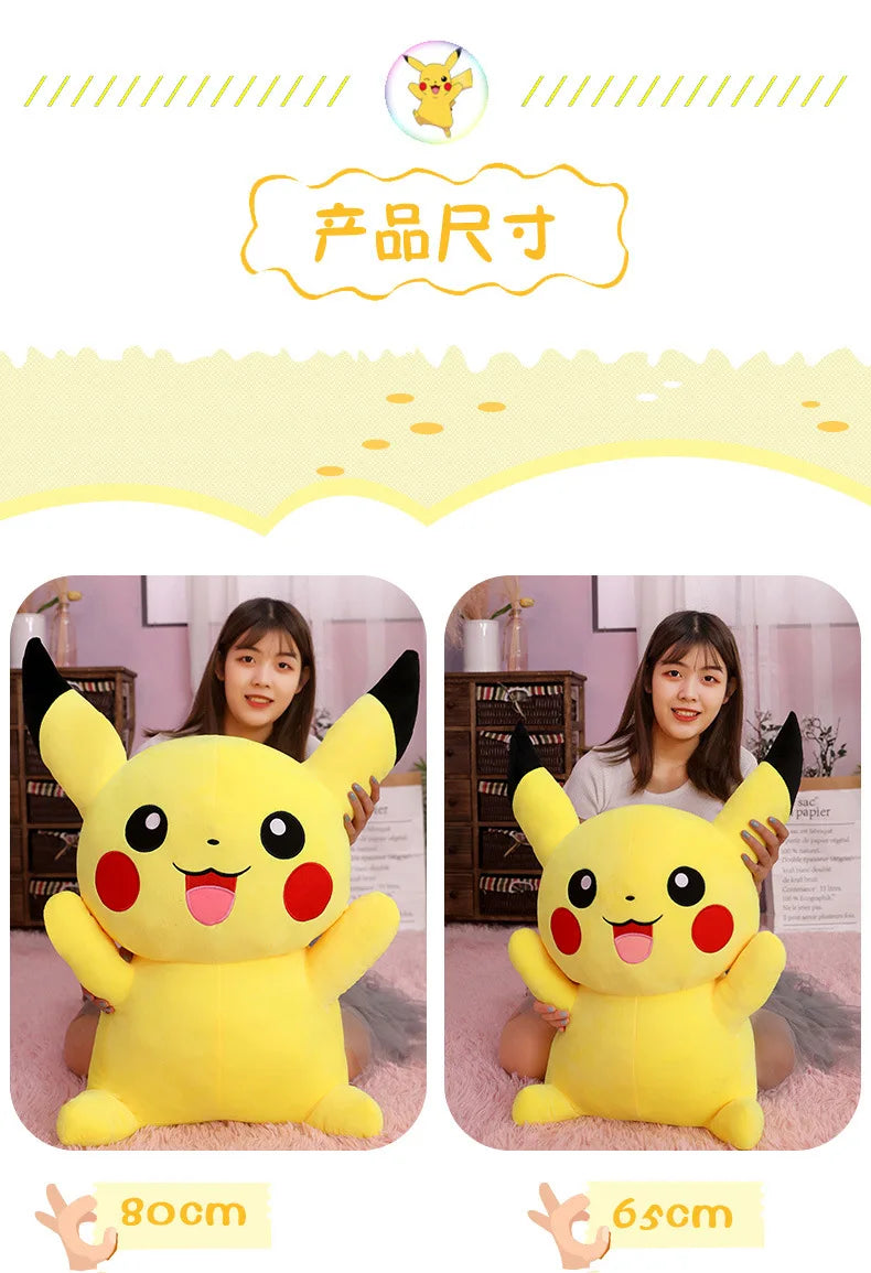 Pokemon Kawaii Pikachu Pillow Super Soft Large Size Plush Toy Sleeping Doll Pillow Sleeping Girl Birthday Gift Toy For Children