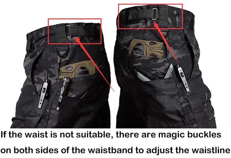 Men's Tactical Shorts Wear-resistant Waterproof Breathable Work Pants Military Multi-pocket Straight-leg Cargo Shorts