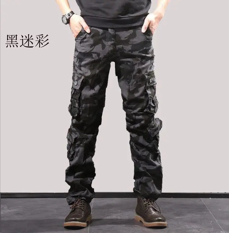 Cargo Pants for Men Loose Army Tactical Pants Multi-pocket Trousers