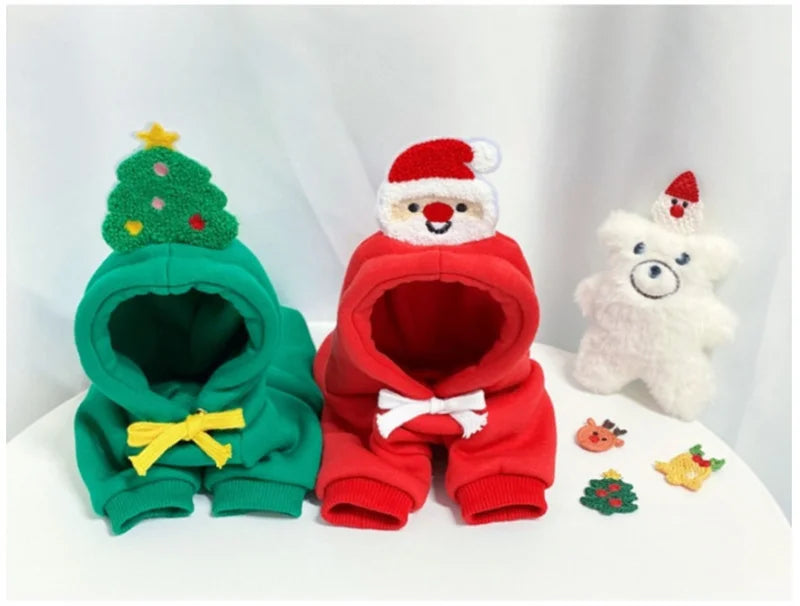 Dog Christmas Costume Dogs Elk Santa Claus Dog Cats Coat Hoodies Christmas Dogs Costume