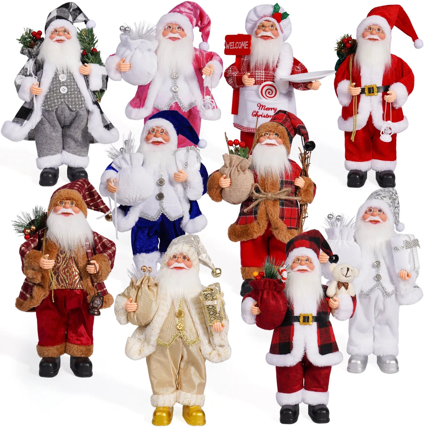 Santa Claus Doll Children Doll Xmas Gift Christmas Tree Decorations 2024