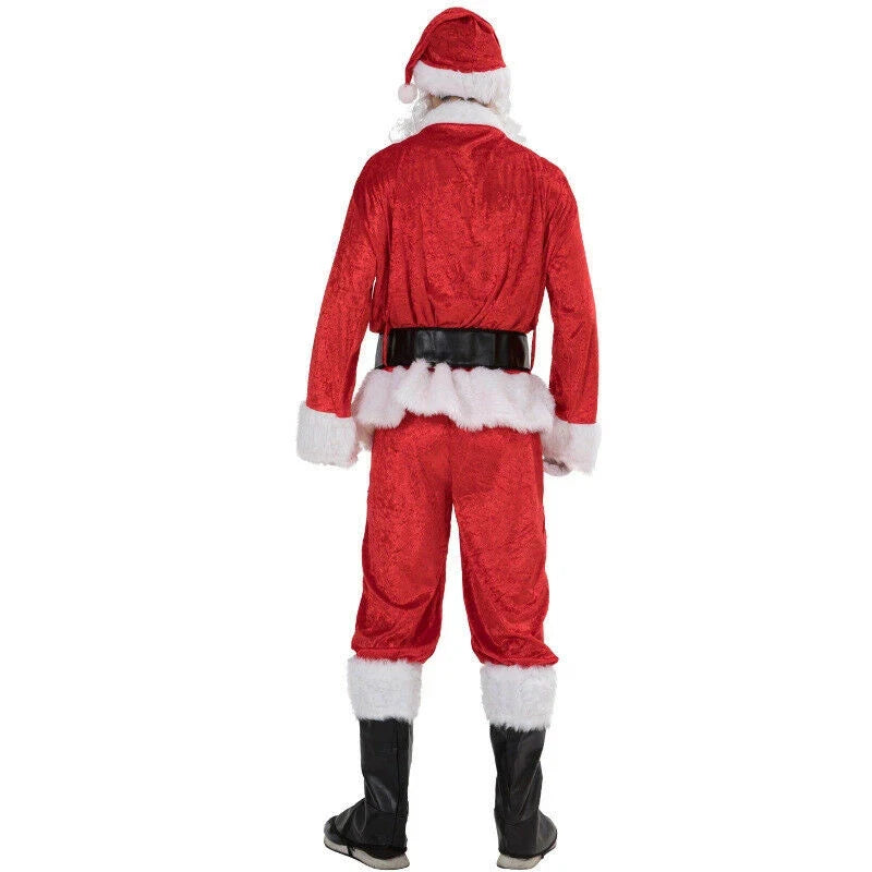 DIMUSI Santa Claus Cosplay Costume Daddy In Costume Clothes Dressed At The Christmas Of Men Five Buns/lot Suit For Warm Adults