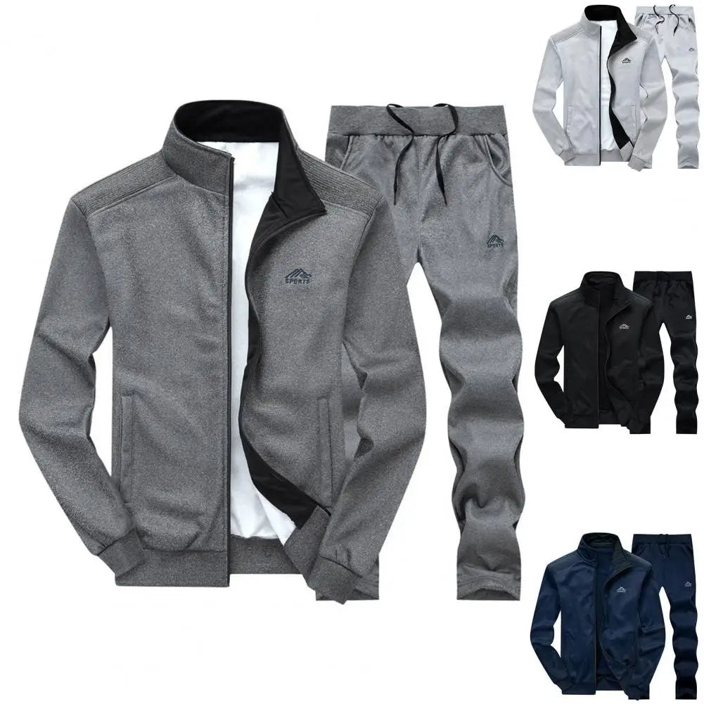 Men Tracksuit Casual Sets Men's Sportswear Running Sports Suit Jacket Pant Two Piece Jogger Outfit Set Clothing