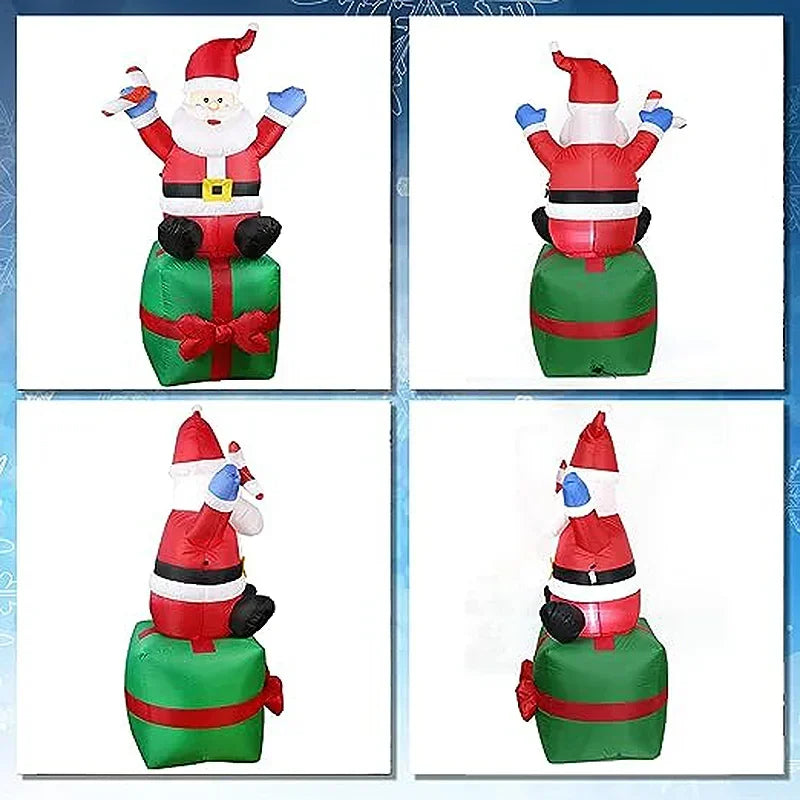 Santa Claus Stacking Gifts Christmas Decoration inflatable model Patio Props 1.8m Indoor and Outdoor Christmas Decoration