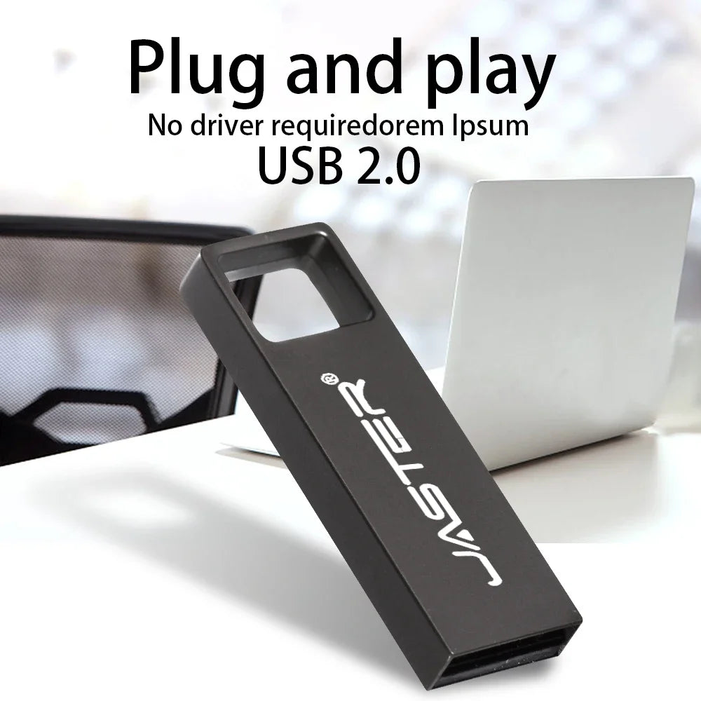 JASTER High-speed High-capacity Music USB Drive 64GB Fashion High Speed Pen Drive 32GB USB Flash Drive 4GB Metal Key Chain Gift