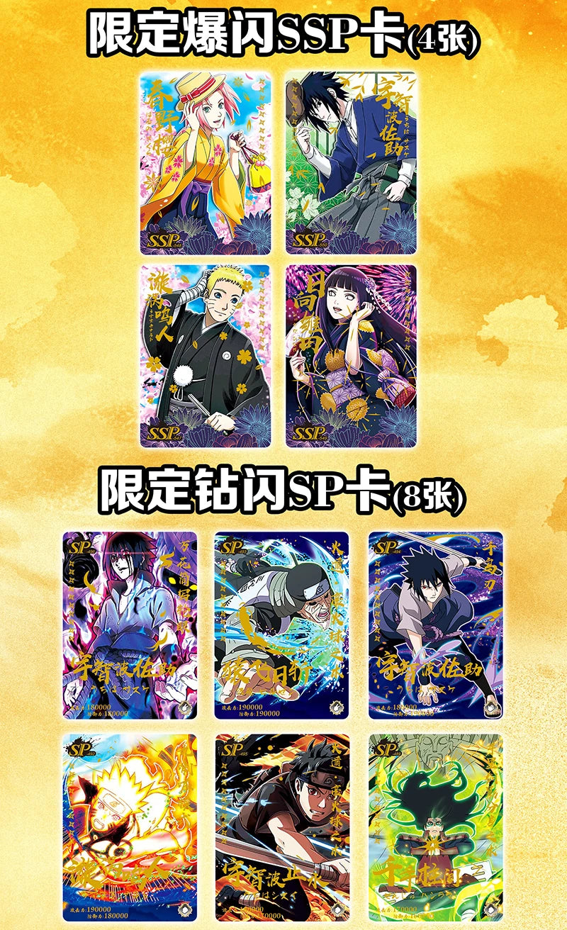 Naruto SSR Card Deluxe Collection Edition Card Naruto Sasuke Anime Character TCG Board Game