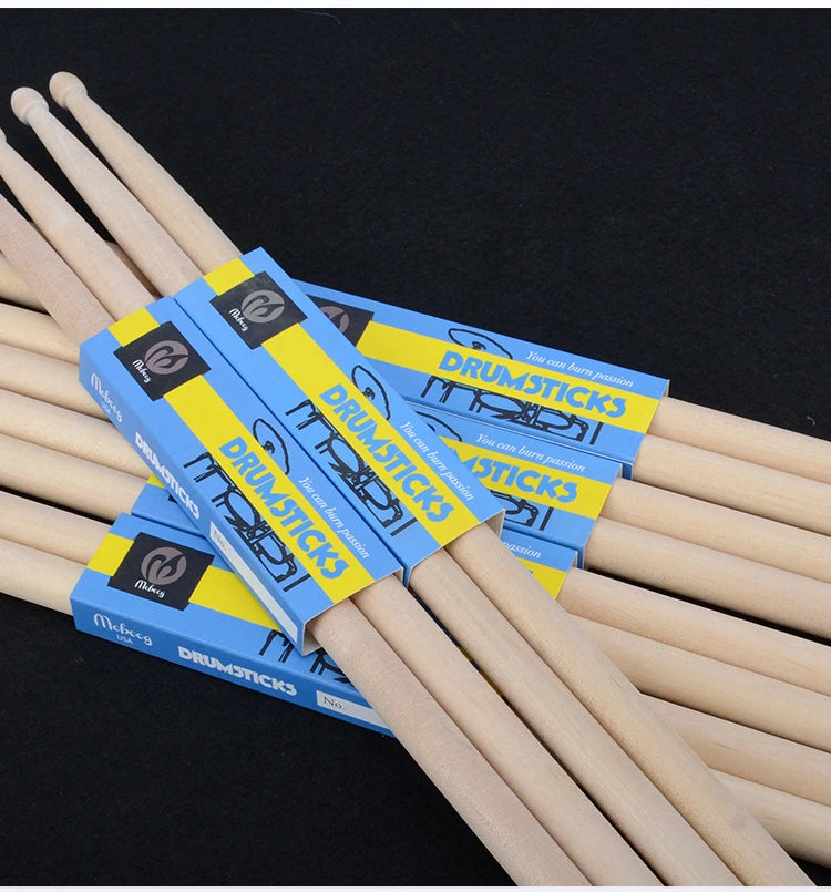 1 Pair Professional Drum Sticks High Quality Wood Drumsticks 5A/7A Musical Instruments Drum Sticks