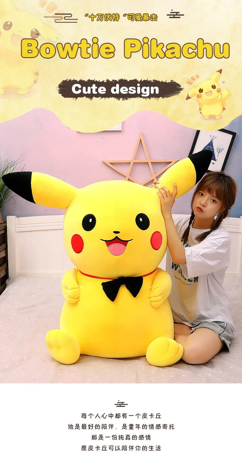 40-120cm Large Pokemon Plush Toys Pikachu Laugh Kawaii Anime Plushie Dolls Pokémon Soft Stuffed Giant Pillows Gifts for Children